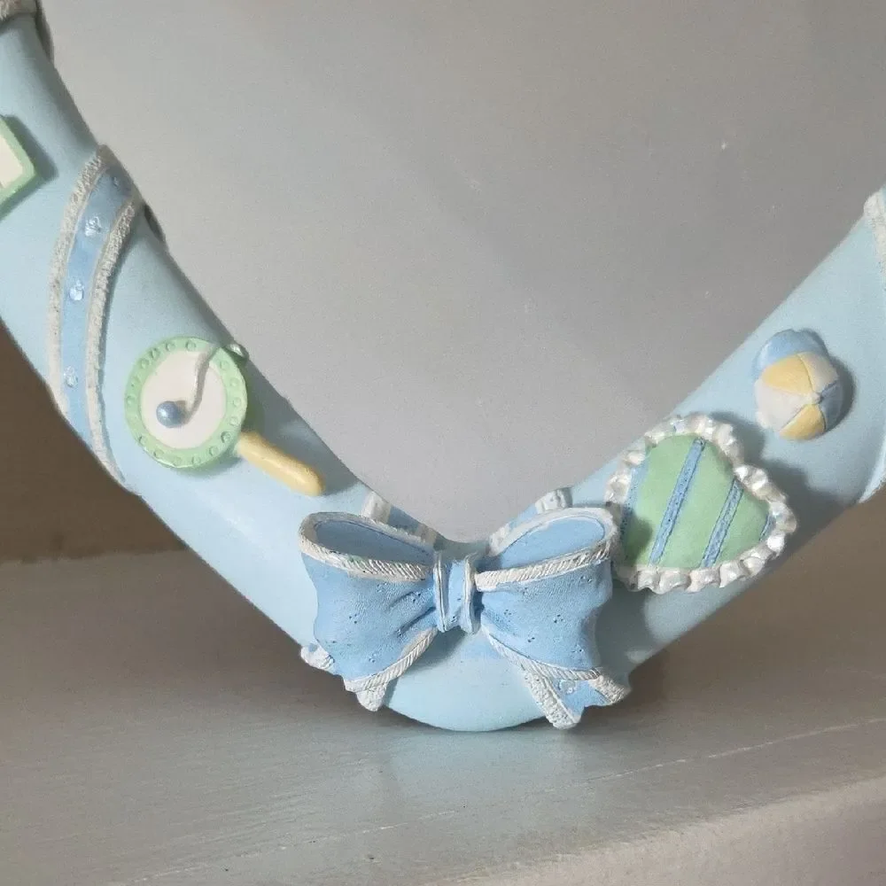 Blue Heart-Shaped Baby Mirror